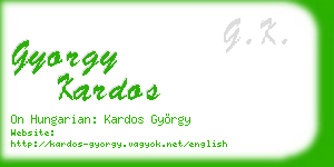 gyorgy kardos business card